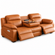 Dr BWC 3 Seater Motorized Recliner Sofa, Premium Electric Reclining Sofa with Flip-Down Center Console, Cup Holders & USB Charging, Water-Resistant Scratch-Resistant PU Leather, Luxury Living Room Sofa