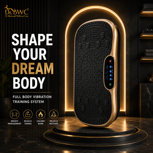 Dr BWC® Crazy Fit Vibration Plate home Workouts | Whole Body Vibration Machine for Home & Gym |  Resistance Bands & 99 Speed Levels |