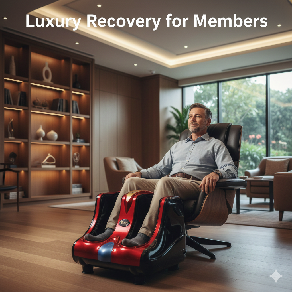 Dr BWC® Foot & Calf Massager Smart Touch Screen Relaxing Leg And foot Massager (With Heat and Air Squezzing) Massager Improving Blood Circulation at Home (Red)