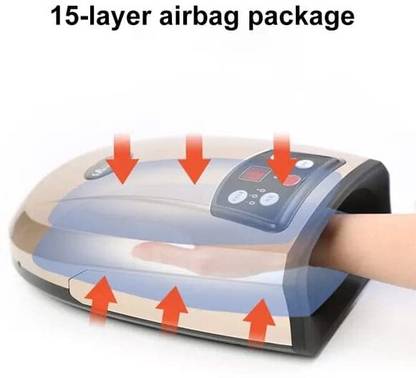 Dr BWC Hand Massager Heat Compression Hand Palm Massager for Cold Hands Numbness Pain Relief Massager  (Red, White)