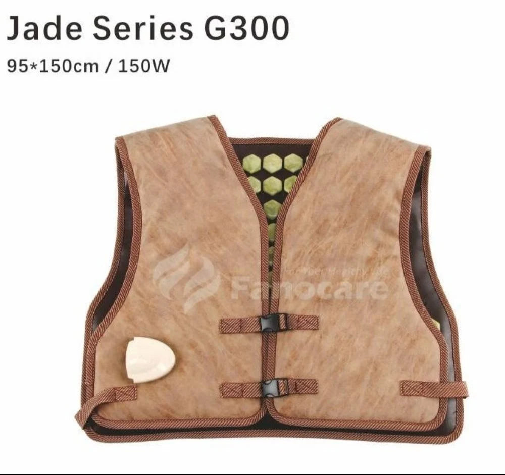 Dr BWC Premium Jade Stone Therapy Jacket Natural Green Jade Heating Jacket for back pain relief